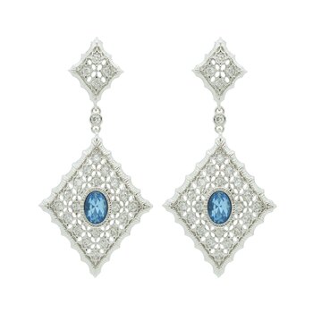 Buchi @ti lace honeycomb drop earrings with ear clips
