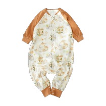 Andan baby sleeping bag baby autumn and winter six-layer gauze sleeping bag type A bamboo cotton baby sleeping bag