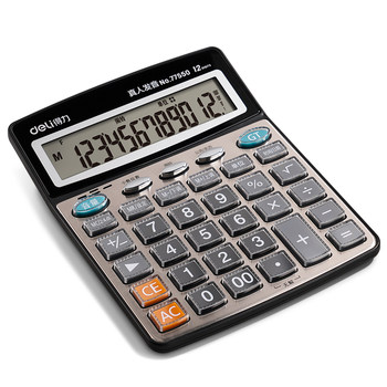 Deli human voice calculator crystal buttons