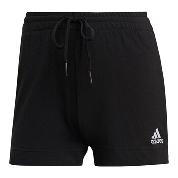 Lucky leaf|adidas ໂສ້ງຂາສັ້ນຜູ້ຍິງ ດຳ ຖັກກະທັດຮັດ ແຟຊັ່ນ ໂສ້ງກິລາແທ້ຄລາດສິກ