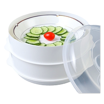 Microwave oven steamer steamer box special heating vessel bowl food grade rice cooking container multifunctional micro boiler 922