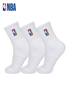 NBA袜子男士中筒秋冬篮球运动毛巾底加厚跑步休闲棉吸汗透气