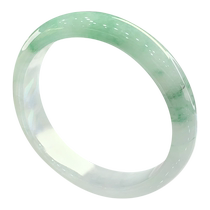 (Self-operated) Qianyu Pickup Burmese natural A-grade jadeite ice transparent floating green flower seed old moist jade bracelet