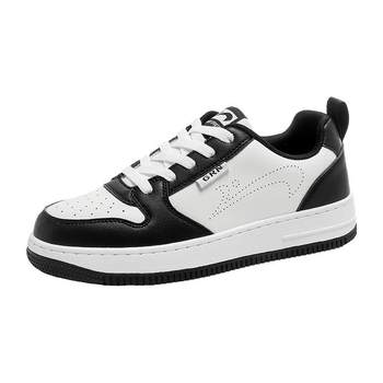 ເກີບຜູ້ຍິງ Guireniao 2024 Summer Couple Shoes Black and White Panda Shoes Men's Sports and Casual Shoes Low-top Sneakers for Women