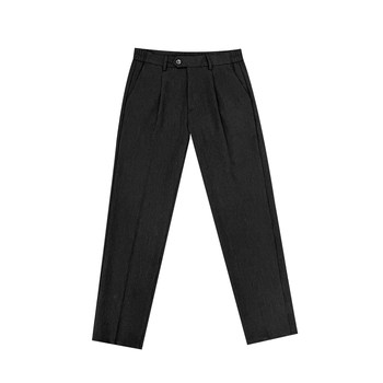 Summer men's no-iron straight drape nine-point trousers