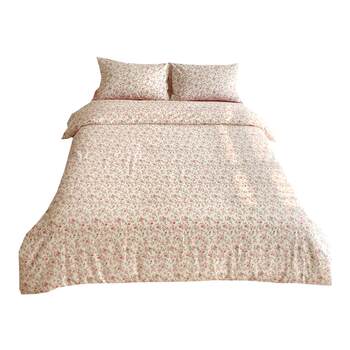 Four-piece cotton french floral bedding set