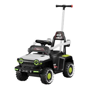 Children's electric bicycle stroller with remote control electric motorcycle baby four-wheel scooter 1-3 years old baby charging