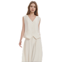 (Self-operated) Petit Bari Petit Bari thin tone V-neck sleeveless suit vest
