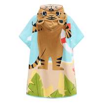 Decathlon childrens bathrobe swimming bath towel childrens cloak bath towel baby bath towel pure cotton absorbs water and does not shed lint IVA2