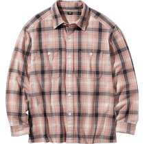 Uniqlo Mens and Womens Couples Parent-child Bamboo Cotton Plaid Shirt Long-Sleeved Shirt Jacket Air-conditioned Shirt 476900