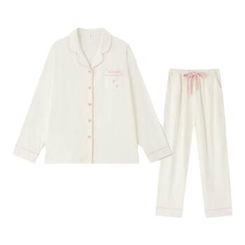 Be pure cotton couple pajamas with chest pads home clothes