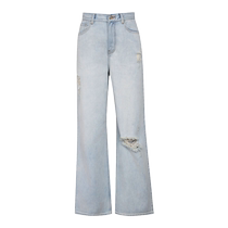 DEEP BREATH Take a deep breath my brother is really good casual straight fashion ripped jeans A100369