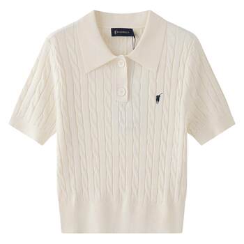 Polowalk short-sleeved sweater women's new spring style