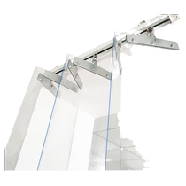 Sliding air-conditioning door curtain windproof folding sliding curtain shop commercial transparent plastic windproof and dustproof PVC partition curtain