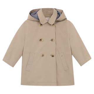 Yoona's mom girls mid-length hooded windbreaker jacket