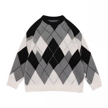 Semir diamond jacquard sweater couple style sweater for men Semir diamond jacquard sweater couple style sweater for men