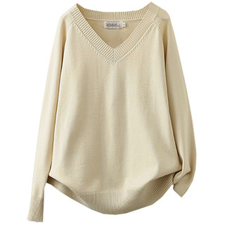 Autumn and winter large size 200Jin [Jin equals 0.5kg] v-neck sweater for women