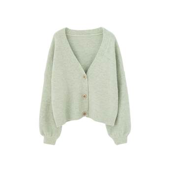 Meizhi/Good Morning Diary/Cardigan Sweater Women's 2023 Spring and Autumn New Loose Student Jacket Knitted Short Top