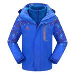 小骆驼童装儿童冲锋衣男童三合一滑雪服两件套中大童女童加绒外套