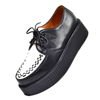 TUK classic European and American trend dark trend shoes men's thick-soled high-sold shoes ຫນັງແທ້ deodorant color matching Harajuku Japanese platform shoes men