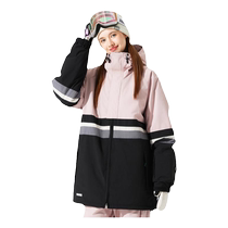 ASHGREEN ski wear womens color matching new professional warm waterproof jacket ski pants veneer pants suit