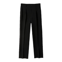 Suit pants mens summer thin trendy drapey loose ice silk straight wide-leg spring and autumn casual trousers