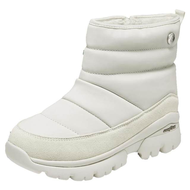 Skechers snow boots thickened warm women's shoes plus velvet high boots bread shoes fashionable women's boots flat winter boots winter
