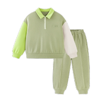 (College Style) Mini Balabala Boys Long Sleeve Suit 2024 Spring New Baby Fashion Childrens Suit