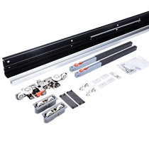 Solid wood sliding door hardware accessories two-way buffer ghost door sliding door hanging pulley entrance partition hidden track