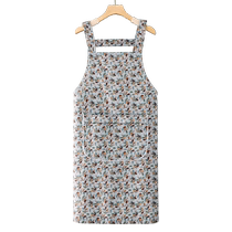 Beauty Chia Apron Domestic Kitchen Cooking Pure Cotton 2023 New Internet Red Fashion Summer Catering Special Work Clothes Women