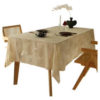 French dark pattern flower cut cotton and linen atmosphere high-end tablecloth French dark pattern flower cut cotton and linen atmosphere high-end tablecloth