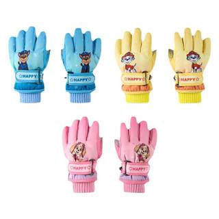 汪汪队儿童滑雪手套冬保暖加绒玩雪男童户外玩雪手套宝宝防风防水