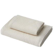 MUJI Serviettes et serviettes de bain Serviettes deau absorbantes de style japonais en pur coton Serviettes à main à motif en nid dabeille pour la maison Serviettes pour le visage Pur coton Couleur unie