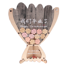 Creative Teachers Day gift graduation souvenir hand-held flower gratitude sign board student signature book personalized customization