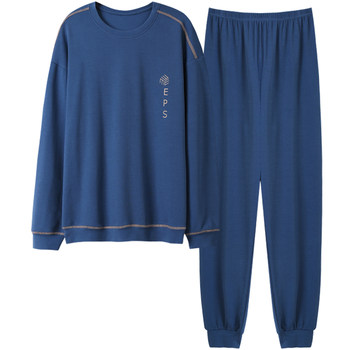 Pajamas for men spring and autumn long-sleeved pure cotton autumn home clothes
