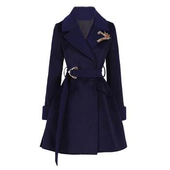 Slimming and cold-proof style tweed coat