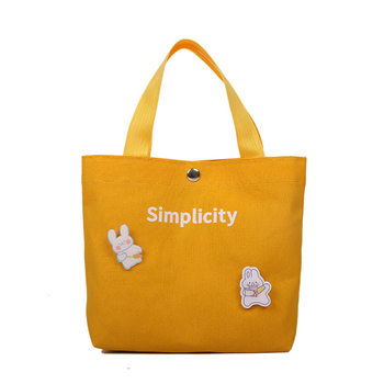 Canvas handbag office worker commuting debris handbag