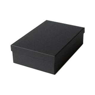 Black festive kraft paper square gift box