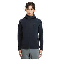 KOLON SPORT Mens horizontal stripe outdoor casual clothing sports hiking hooded knitted jacket