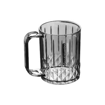 Mouthwash cup with toothbrush drain