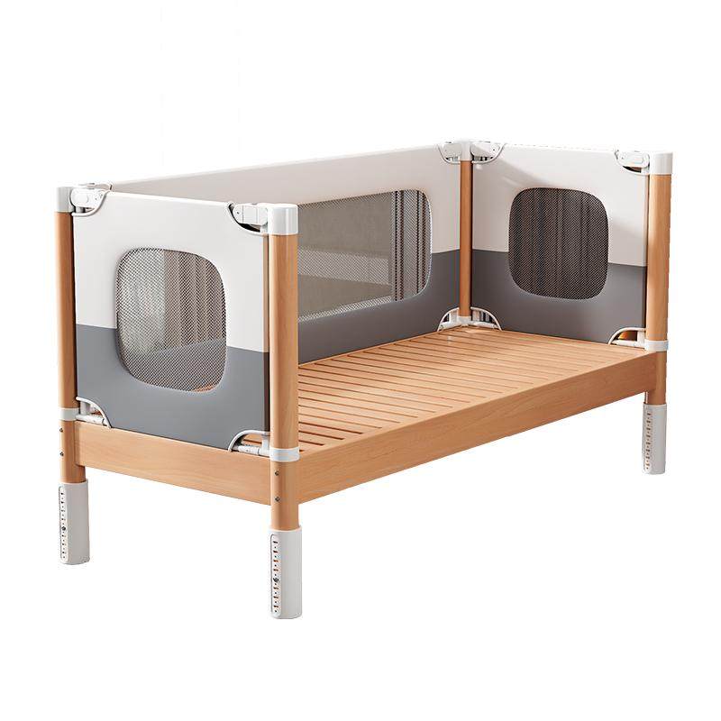 All beech thickened baby splicing bed solid wood children's bed