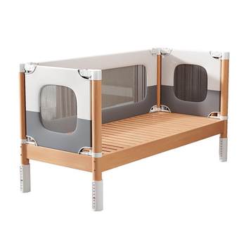 All beech thickened baby splicing bed solid wood children's bed