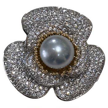<silver wishes> high-end light luxury natural freshwater pearl brooch bracelet dual-use model comes with elegant strap