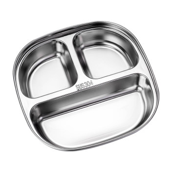 304 stainless steel kindergarten dining tray cartoon platter baby children's home tableware anti-fall creative plate set