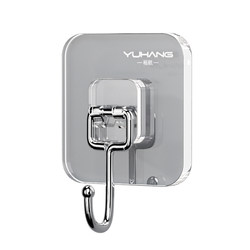 Strong Adhesive Wall Hooks for Kitchen, Heavy-Duty, Transparent, Traceless, No-Drill Hooks, Adhesive Hooks for Behind Doors