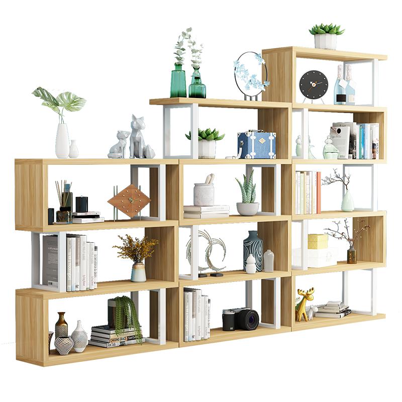 Bookshelf subway living room partition storage display