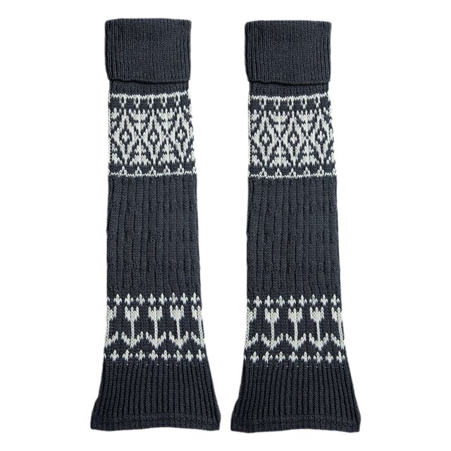 Autumn and winter thickened and warm Fair Isle style socks for girls