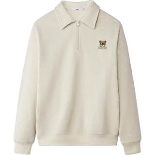 【曾舜晞同款】HLA/海澜之家秋冬时尚刺绣翻领长袖卫衣内搭上衣男