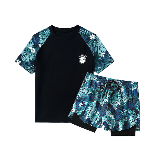 You swimsuit men's double-layer anti-embarrassment