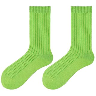 Solid color thick thread men's and women's spring and summer pile socks